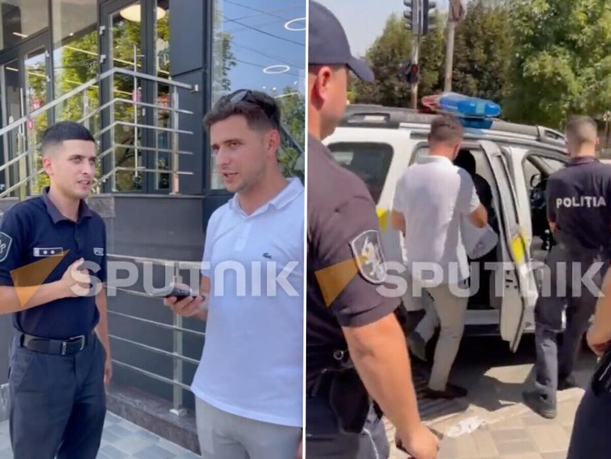    В Гагаузии задержали муниципального советника Ивана Паня, который проводил одиночный пикет против правящей партии "Действие и солидарность" и президента Майи Санду© Sputnik