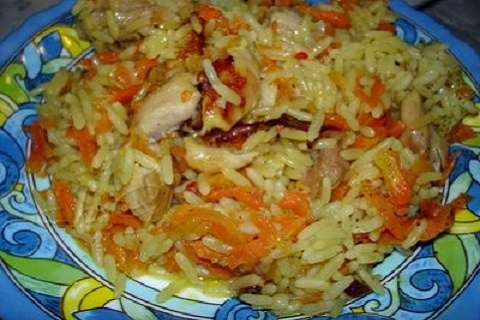 Рецепт Курица с рисом в мультиварке