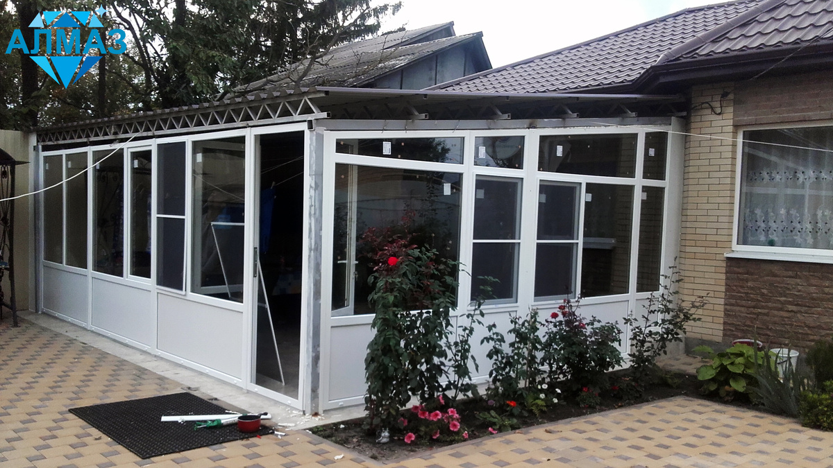 Остекление веранды. Ростов на Дону. Подрядчик - ООО Алмаз