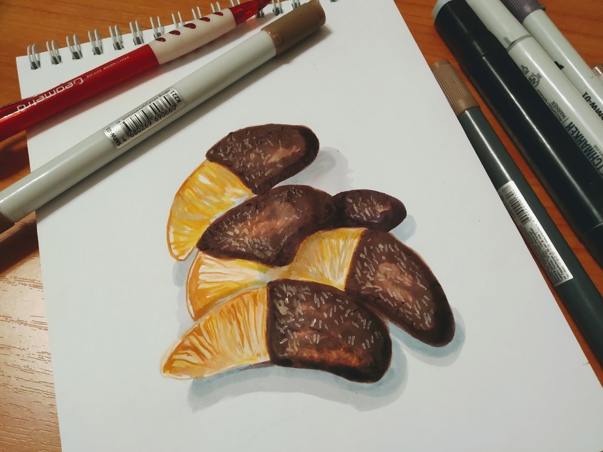 Апельсиновые дольки в шоколадной глазури 