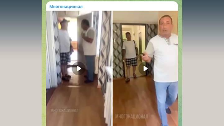    Глава мигрантского семейства поливал хозяйку съёмной квартиры отборной русской бранью. Скрин с ТГ-канала "Многонационал"