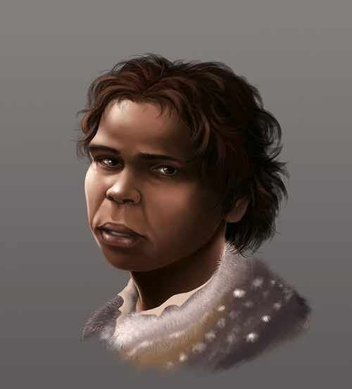 Реконструкция внешности денисовской девочки на основе анализа ДНК. Выполнена сотрудником ИАЭТ СО РАН Дмитрием Поздняковым в 2018 году.