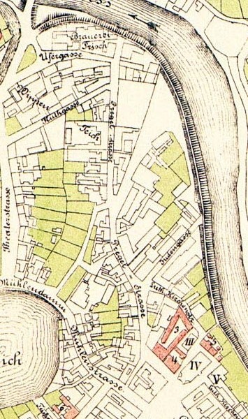 Прегельштрассе на карте 1889 года.