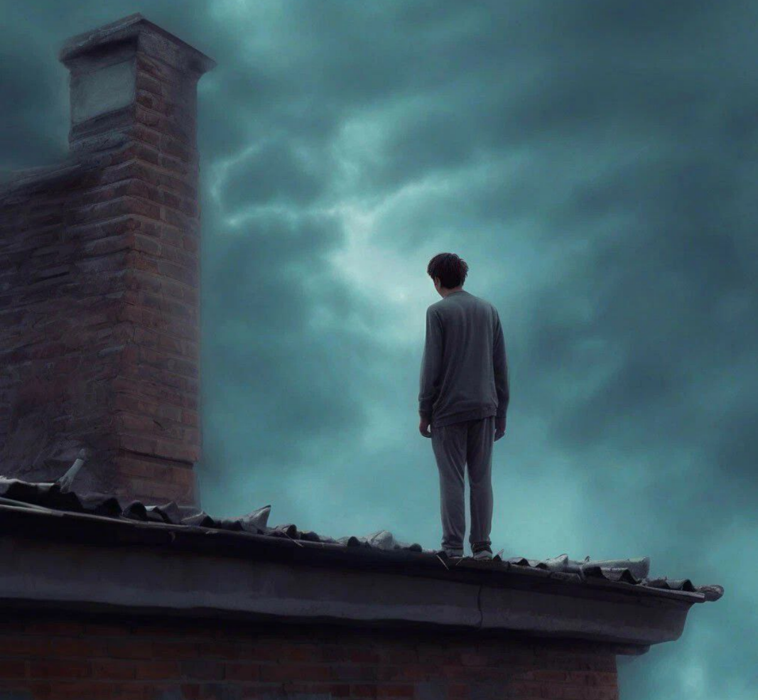 Нейросеть - лунатик гуляет по крыше