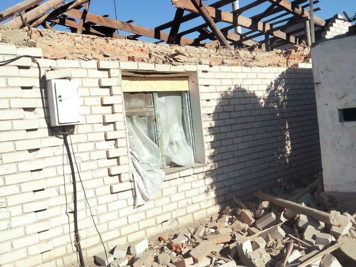    Последствия обстрела со стороны ВСУ в Новой Каховке в Херсонской области© Фото : Владимир Сальдо/Telegram