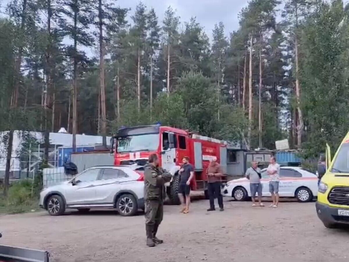    Место происшествия, где произошло нападение медведя на женщину в Парголово Ленинградской области© ГСУ СК России по Санкт-Петербургу/Telegram