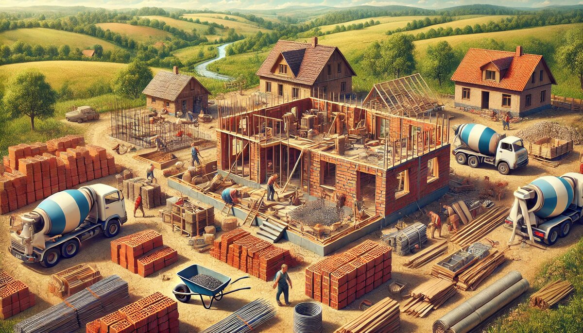 Стройка загородного дома