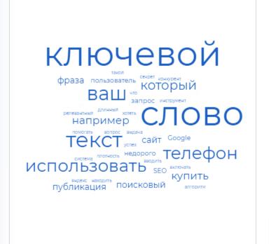 Семантическое ядро данной статьи. На главных местах ключи этой статьи