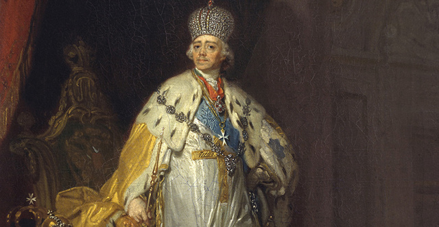 П. Боровиковский, Фрагмент портрета Павла I в белом далматике. 1800 год.