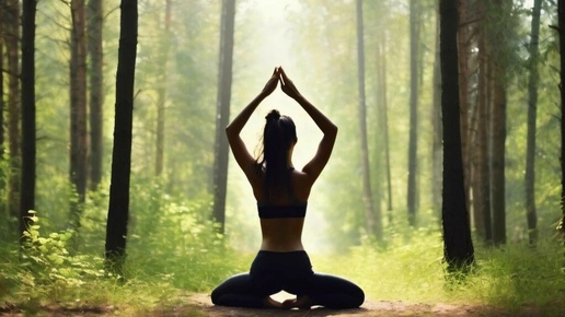 Музыка для йоги и медитации в летнем лесу. #музыкадляйоги