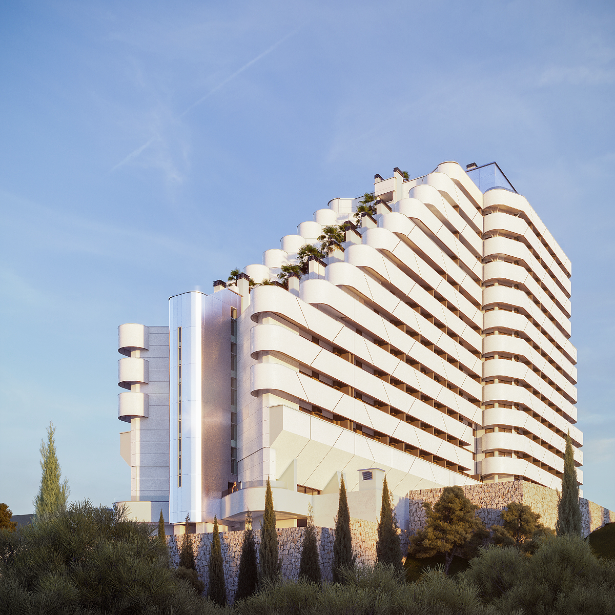 Визуализация проекта реконструкции пансионата Нева в Алуште, АПБ Основа