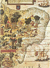 Деталь карты «Terra Brasilis» 1519