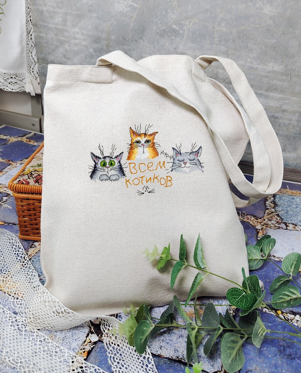 24.001.01 Набор для вышивания сумки "Котики"