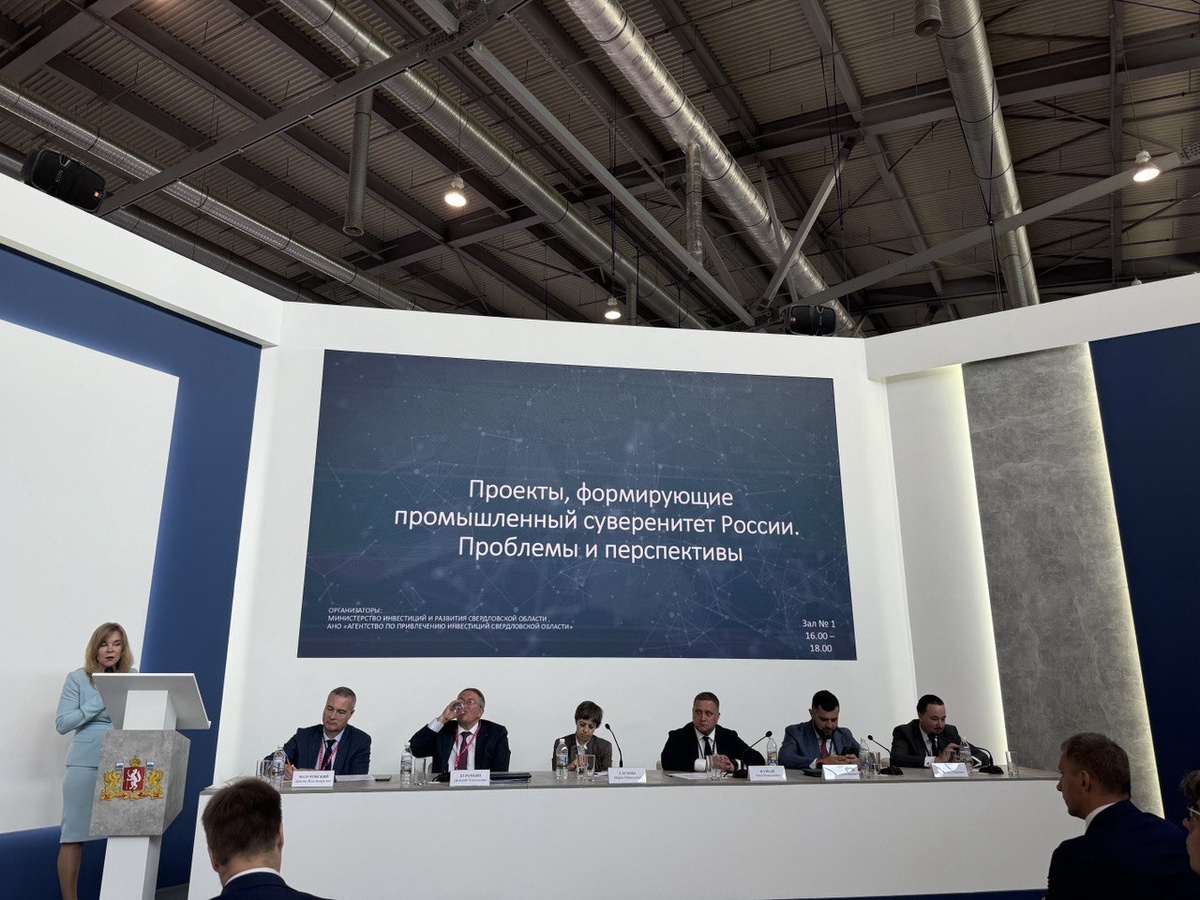 Руководитель комитета по развитию тяжёлого и сельскохозяйственного машиностроения ЕАБ, генеральный директор АО "Красный пролетарий" Елена Нечепоренко выступает с докладом в рамках ИННОПРОМ-2024. Фото: РР-НОВОСТИ