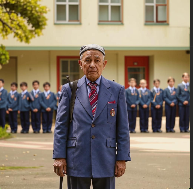 Школьный охранник 1 сентября по мнению ИИ )))