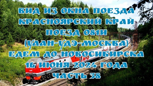 Вид из окна поезда/ Красноярский край/ Поезд 081И (Улан-Удэ-Москва)/ Едем до Новосибирска/ 16 июня 2024 года/ Часть 38.