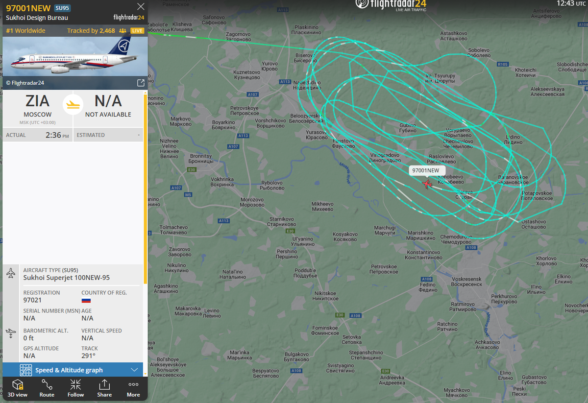    Скриншот страницы сайта flightradar24.com