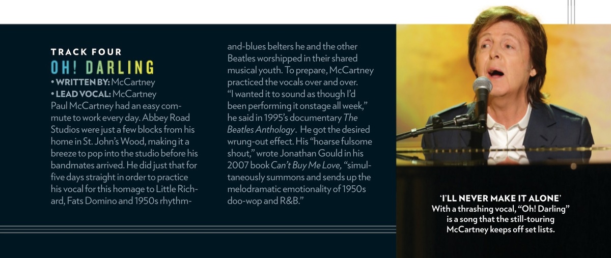 ‘I’LL NEVER MAKE IT ALONE’ Скрин: “Oh! Darling” - с её хлёстким вокалом - песня, которую до сих пор гастролирующий МакКартни держит подальше от сет-листов