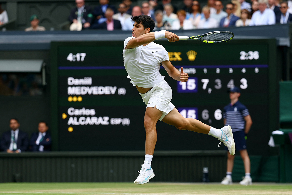    Алькарас стал первым финалистом Уимблдона в мужском одиночном разряде