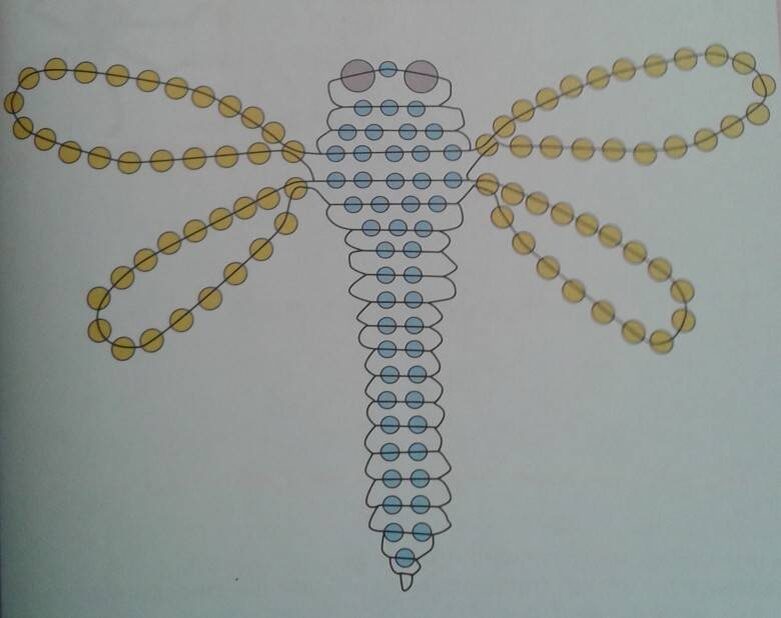 схема стрекозы из бисера.