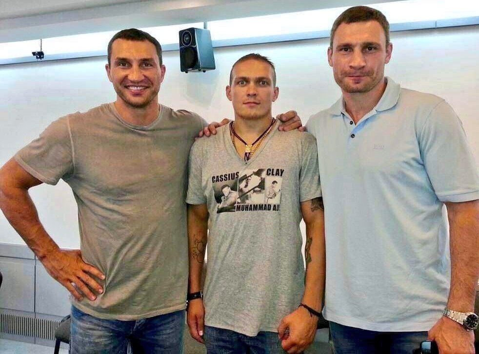Братья Кличко и совсем юный Александр Усик 