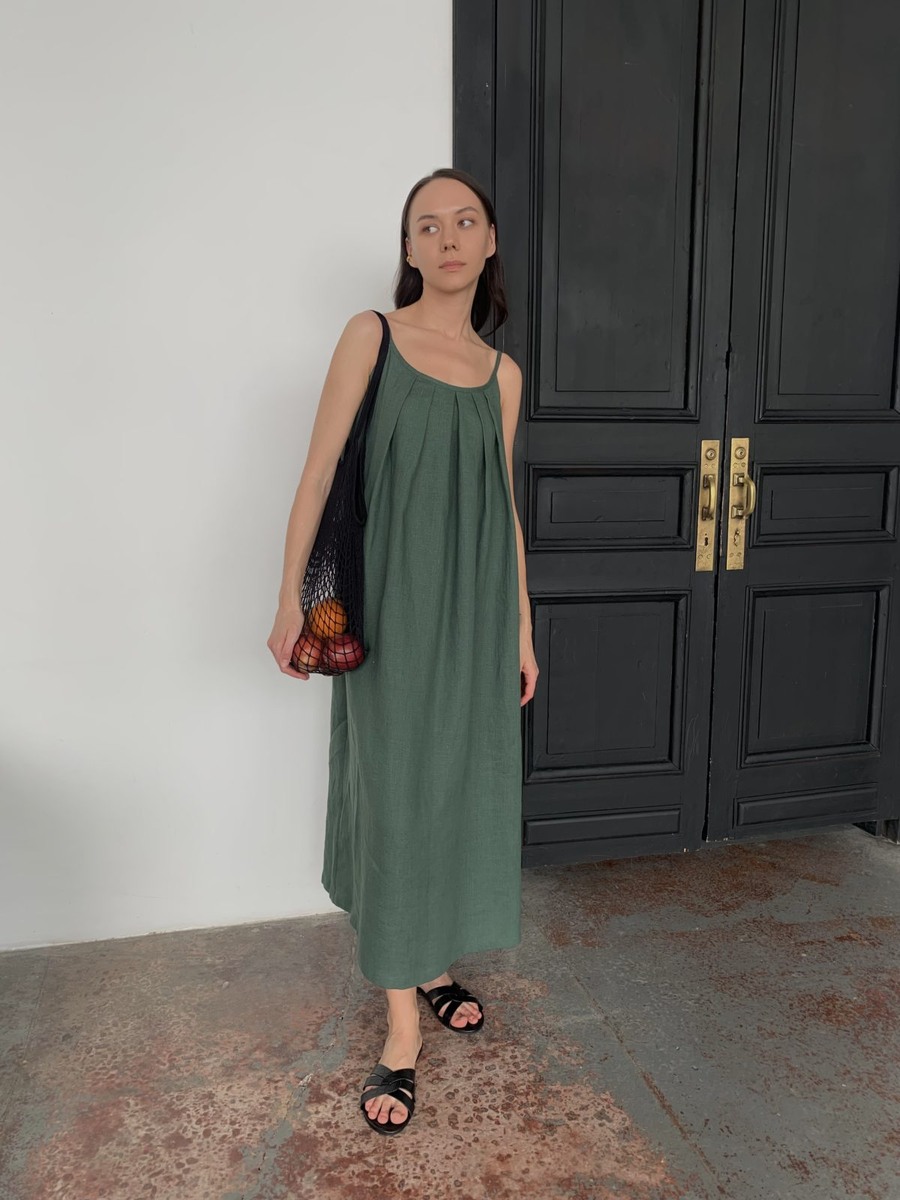 Льняное платье бохо QUALITY