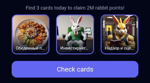 Комбо карточки для Rocky Rabbit от 13.07.2024 г.