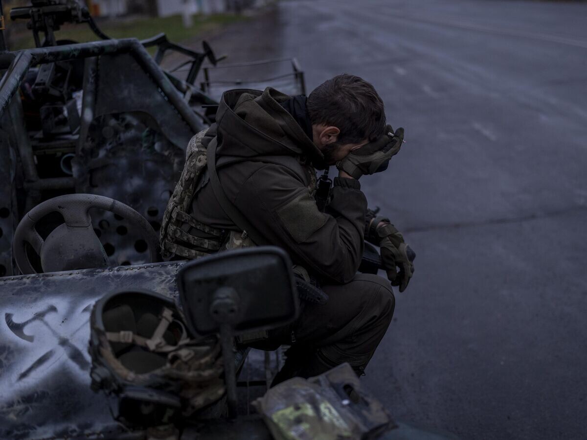    Украинский военнослужащий© AP Photo / Bernat Armangue