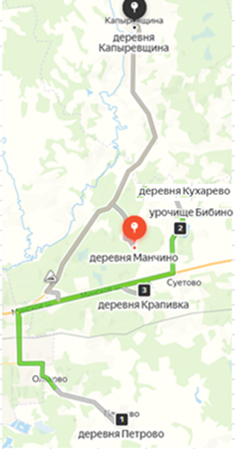 место положение деревень