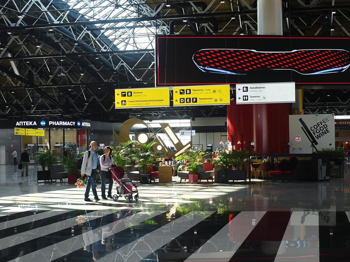    Пассажиры в аэропорту Шереметьево© РИА Новости / Сергей Мамонтов