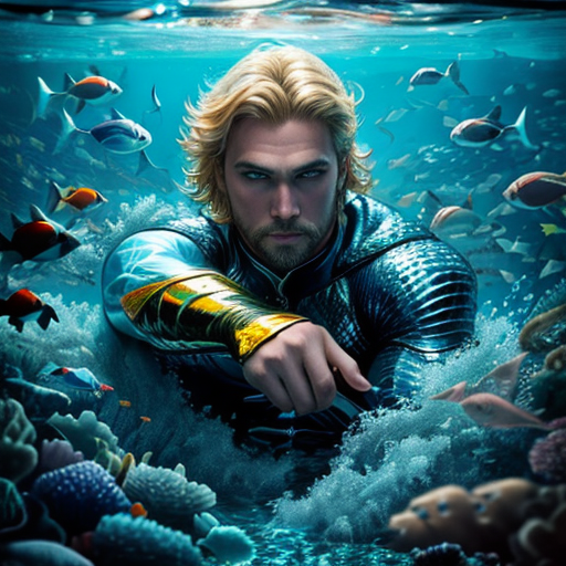 Грей. Русал, похитивший Диану. В галерее все иллюстрации созданы нейросетью для онлайн генерации картинок dezgo.com.