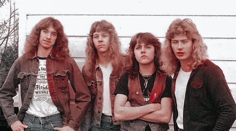 Дэйв Мастейн в составе группы Metallica, 1983 г.