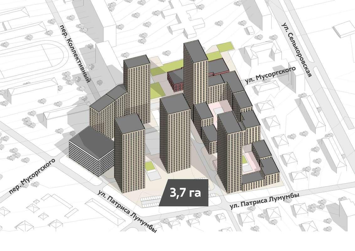 Новый ЖК по КРТ построят на Патриса Лумумбы — Мусоргского на