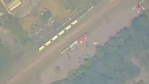 Кадр обнаружения воинского эшелона с боеприпасами ВСУ в Днепропетровской области.