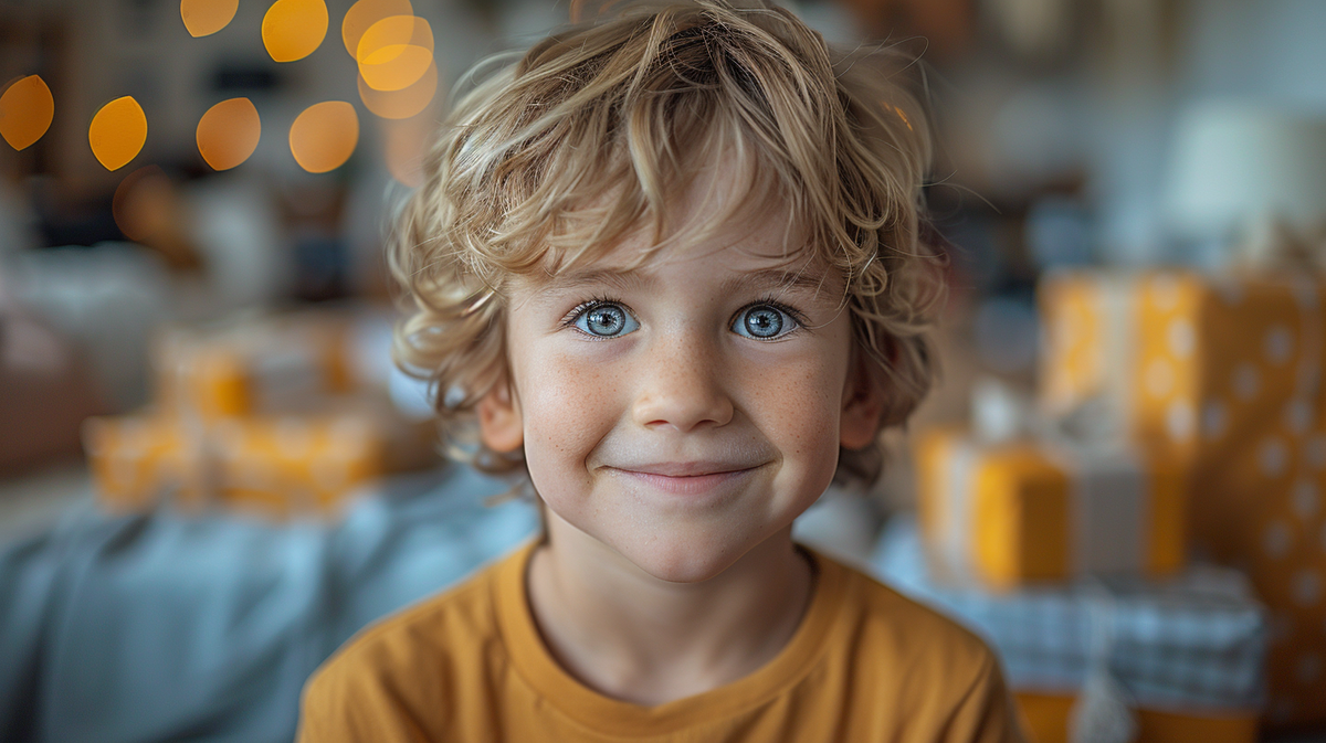 Мгновения радости: восторг семилетнего именинника.