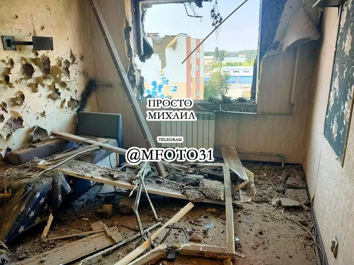 Шебекино в пострадавшем дома бетонные плиты, балконы демонтируют. Фото: Просто Михаил Шебекино