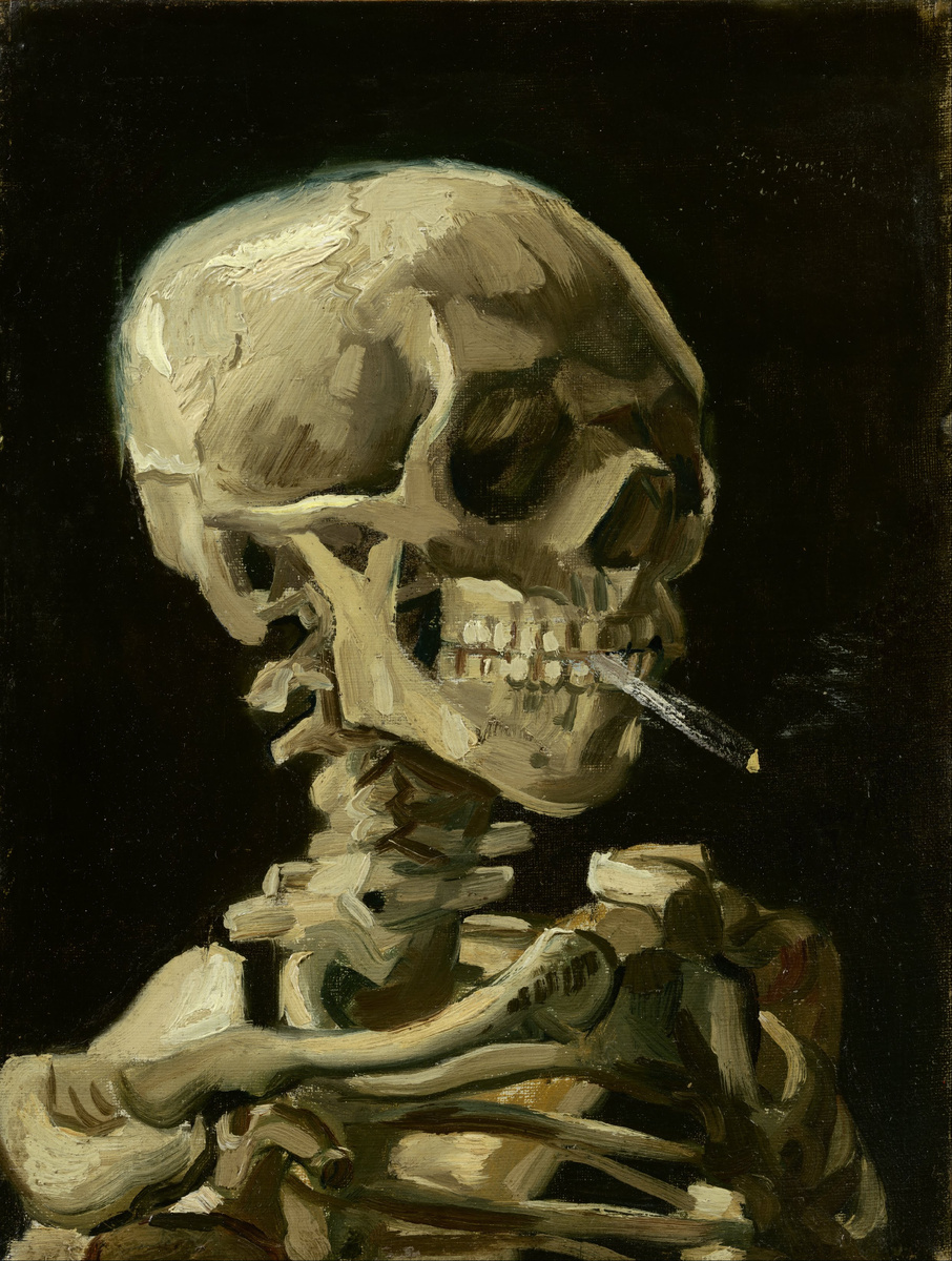 Винсент Ван Гог "Череп скелета с горящей сигаретой" 1885-1886г.