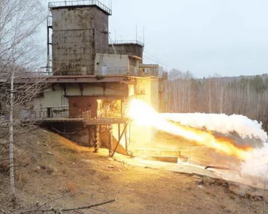 Фото 1. Стенд  В-1. Фасад боковой. Испытание РД-107 РН