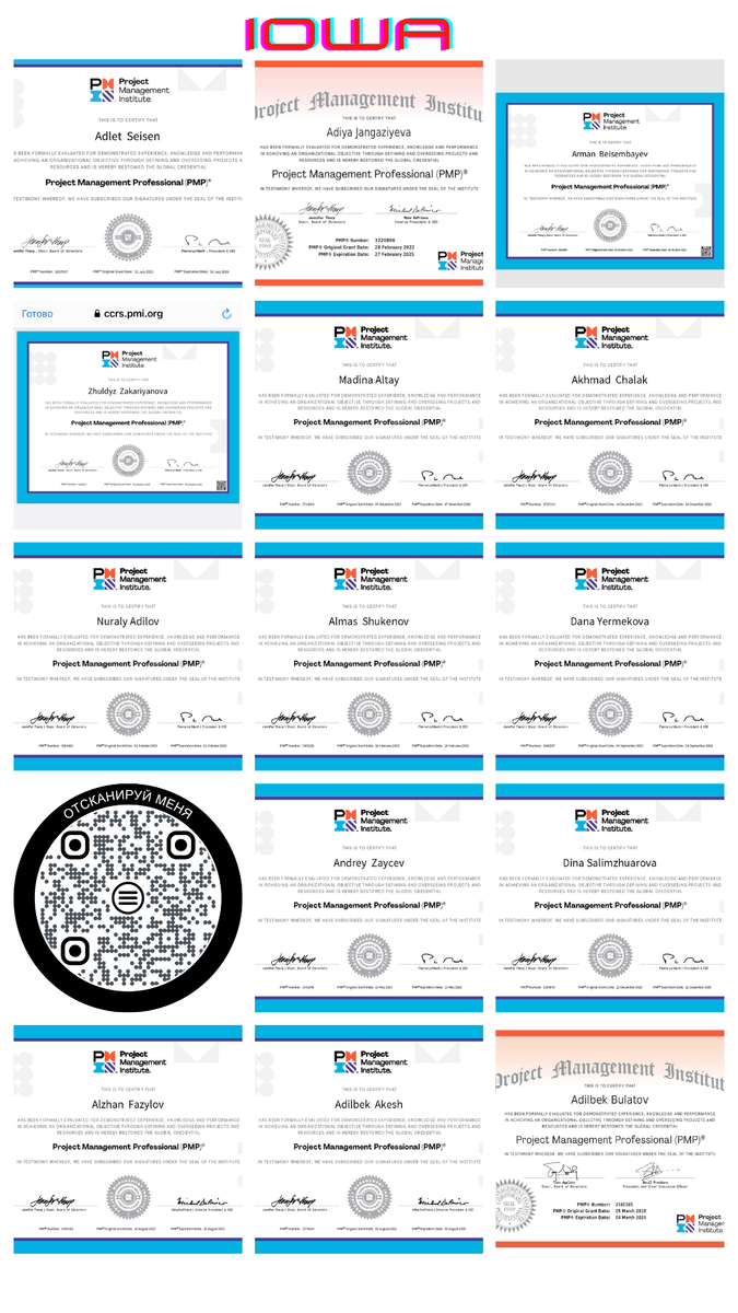 PMP сертификаты наших студентов