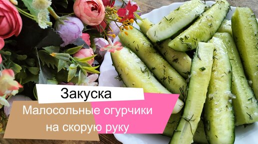 Малосольные огурцы на скорую руку