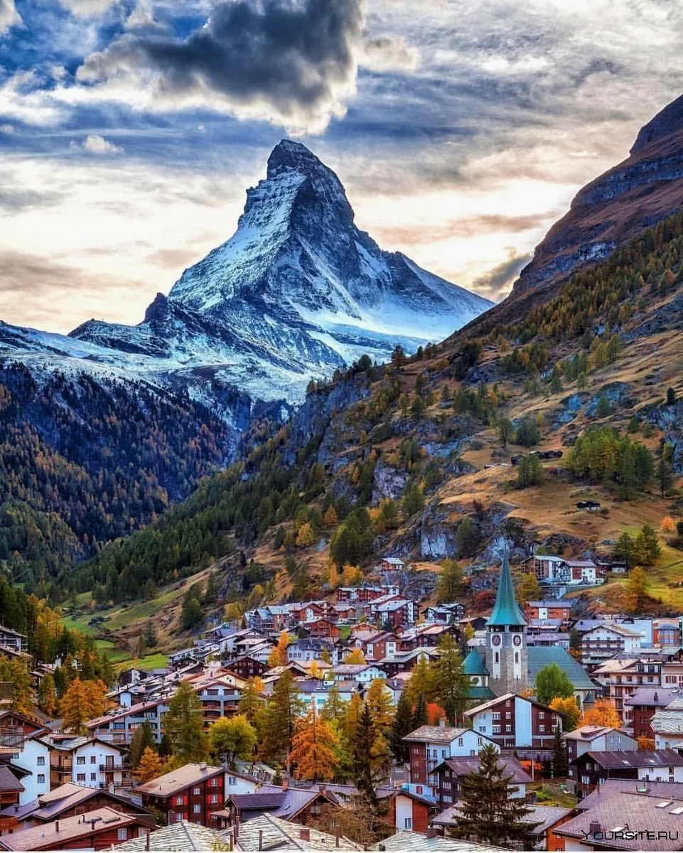 Маттерхорн из Церматта. Фото с сайта https://sportishka.com/turizm/11151-matterhorn-shvejcarija.html. Взято с Яндекс.Картинки