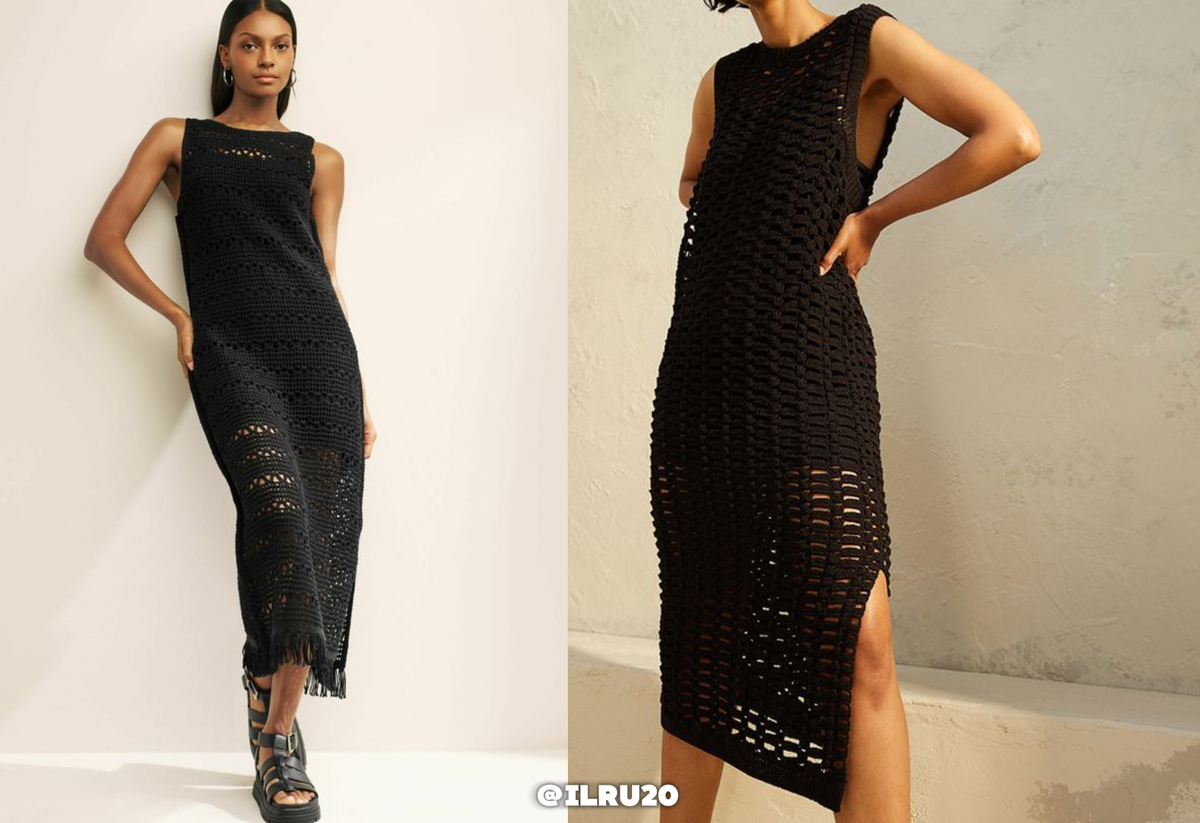 вязаное платье крючком
