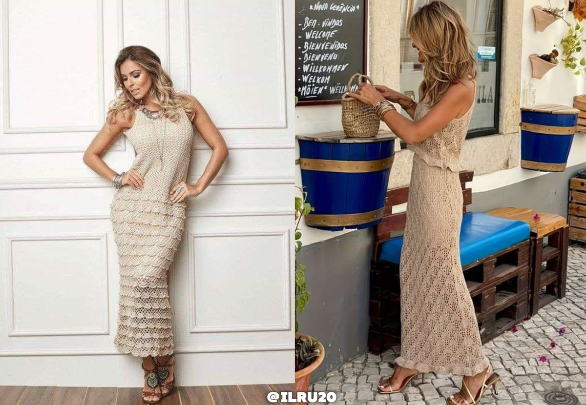 вязаное платье
