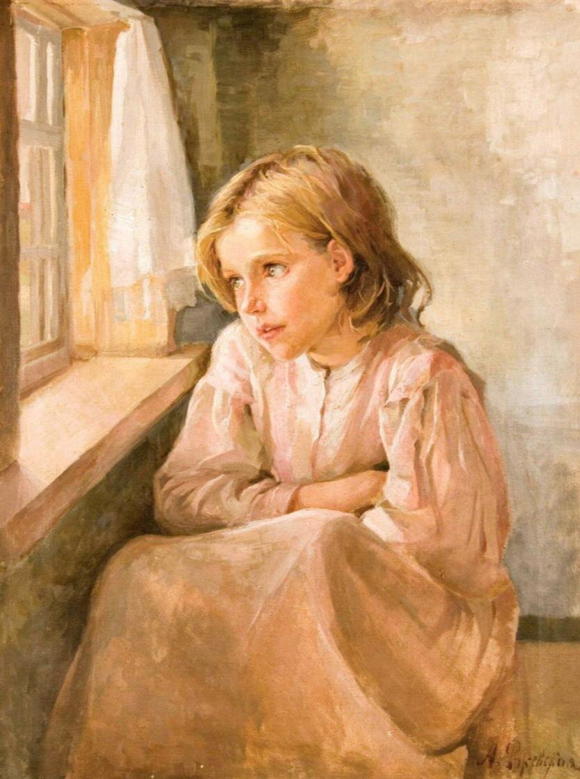  Антонина Ржевская. «Девочка у окна». 1925