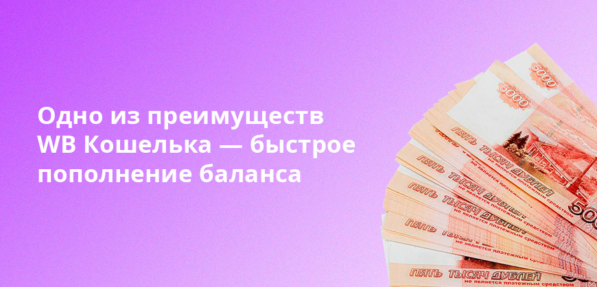    Одно из преимуществ WB Кошелька — быстрое пополнение баланса Елена Кокош