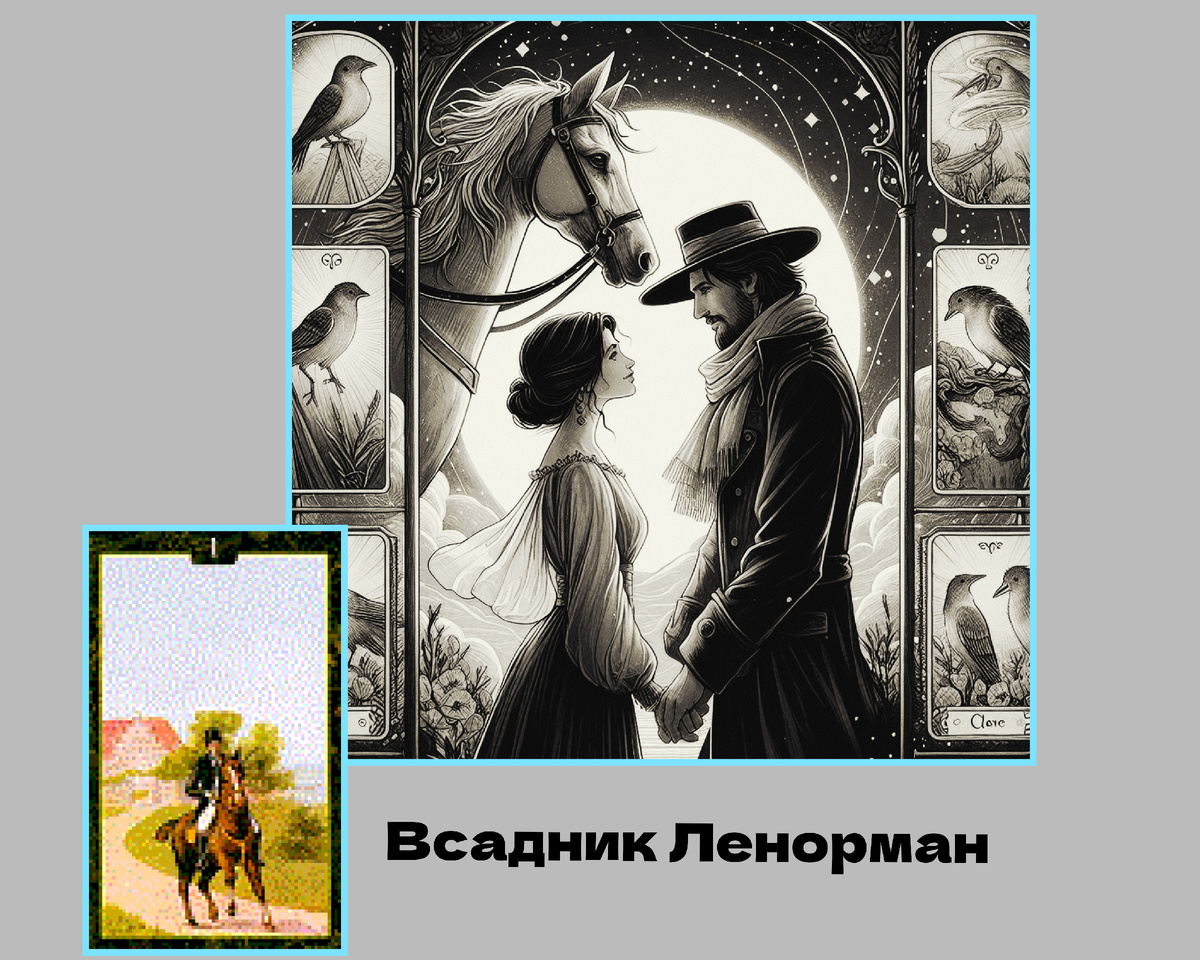 Карта Всадник Ленорман: Любовь не знает преград.