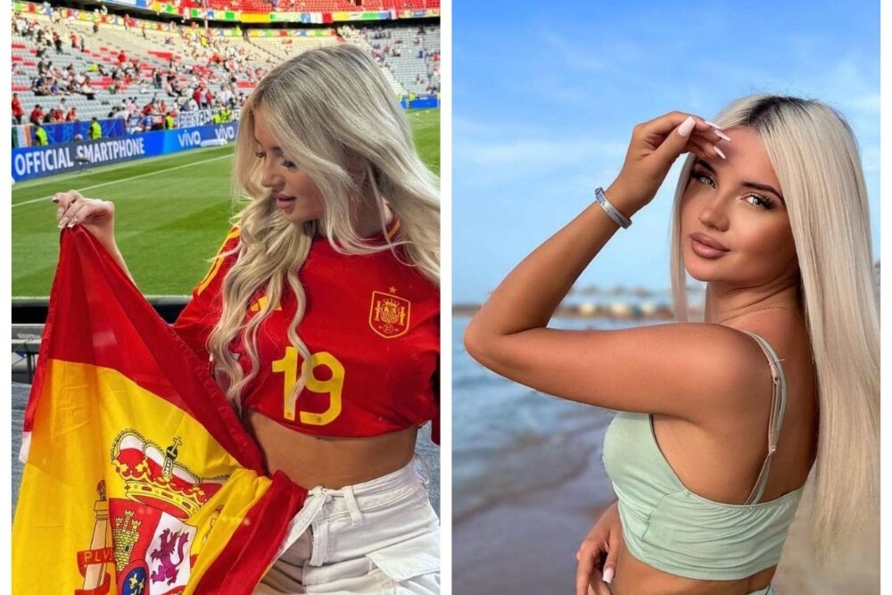     "Самая сексуальная фанатка" Евро-2024: горячая испанская блондинка зажгла в финале