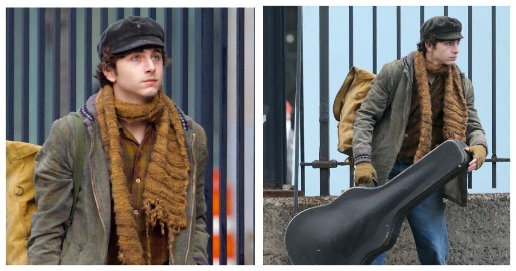 Тимоте Шаламе на съёмках фильма