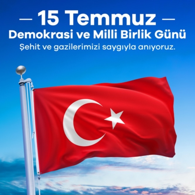 "Павших в боях и ветеранов с уважением вспоминаем," - надпись на открытке в честь 15 июля.  