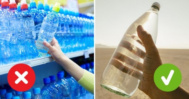 Выбирайте воду с стеклянной бутылке